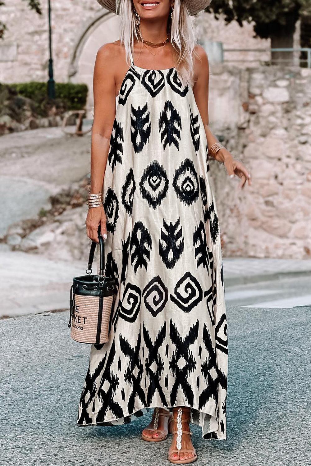 Keily - casual aztec maxi jurk
