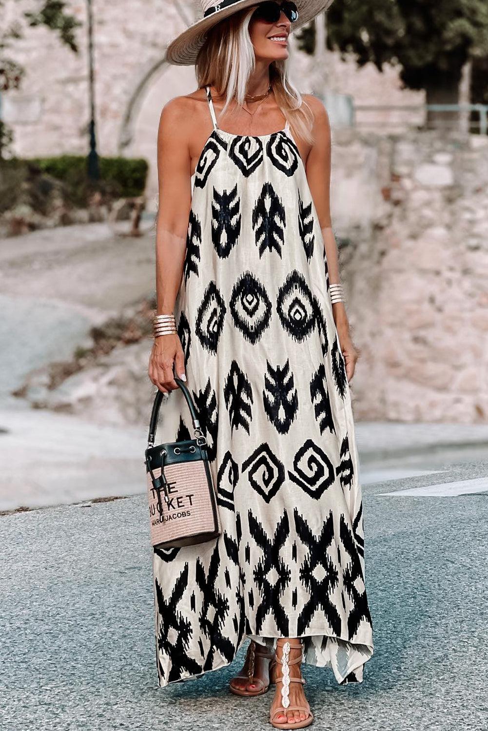 Keily - casual aztec maxi jurk