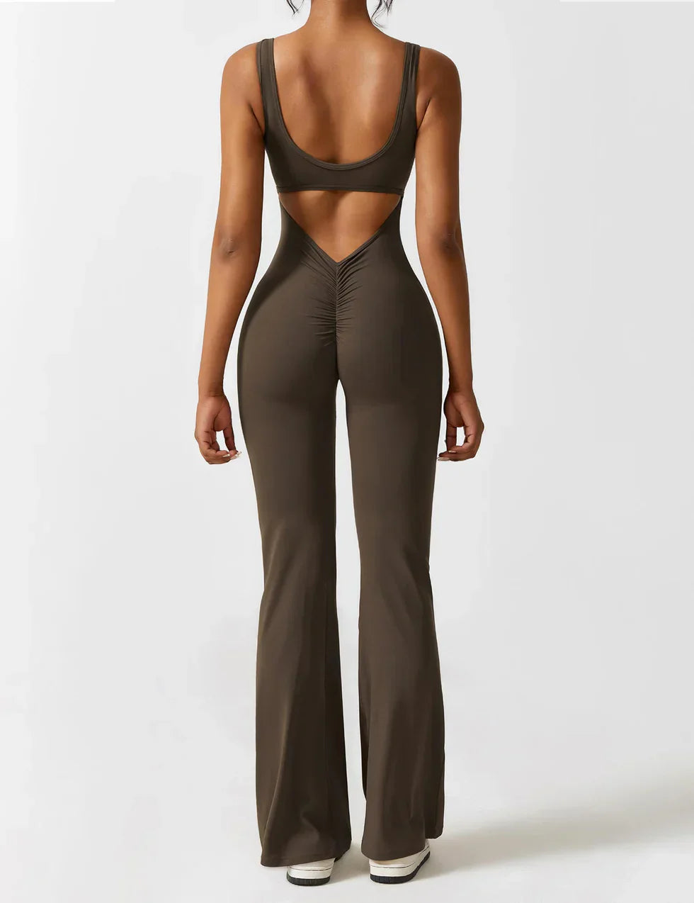 Elena - Flared V-Back Jumpsuit