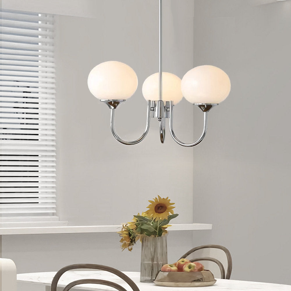 Piora - Pink Glass Bubble Chandelier