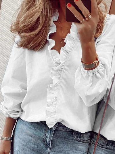 Marigold - Moeiteloze V-Hals Comfort Damesblouse