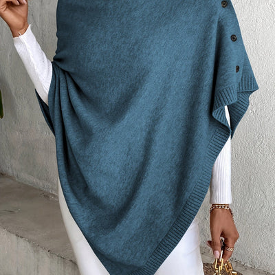 Eva | Plain knitted cape
