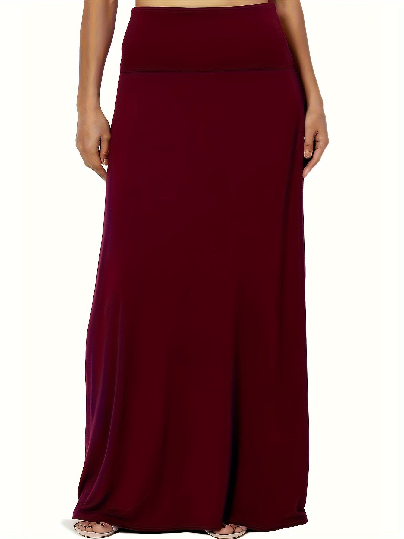 Evelien | Plain maxi skirt with high waist