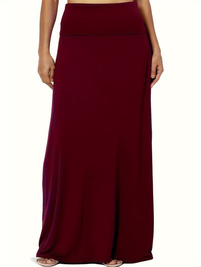 Evelien | Plain maxi skirt with high waist