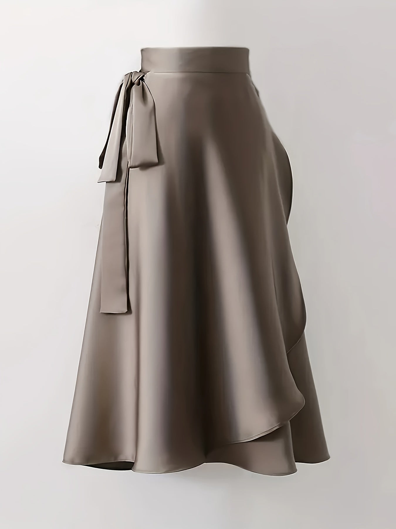 Lara | High-waisted wrap skirt in elegant solid color