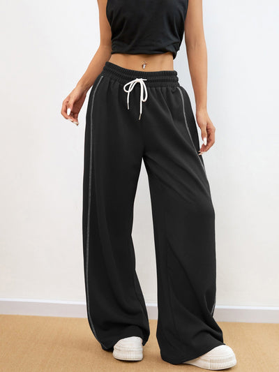 Nina | Dames casual wafelpatroon joggingbroek in effen kleur