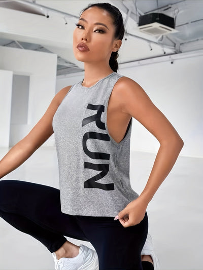 Sara | Casual tanktop met letterprint