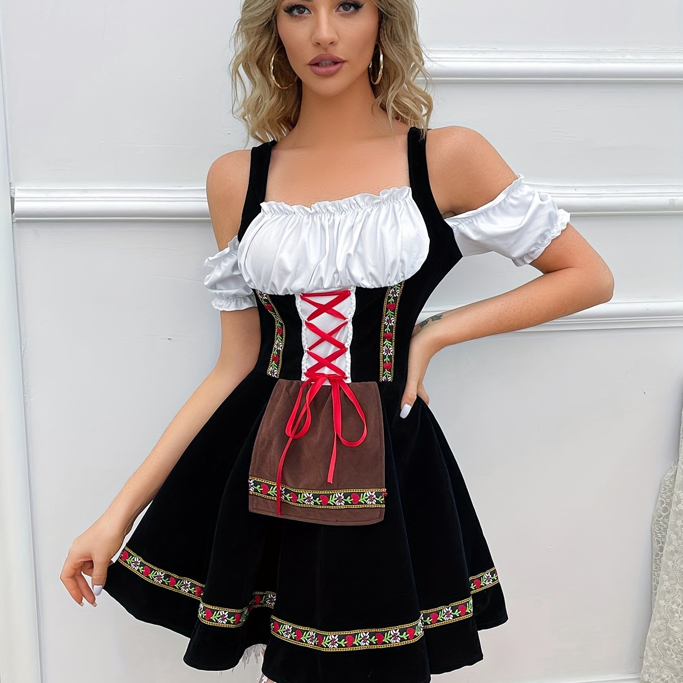 Anna | Vintage koude schouder dirndl jurk