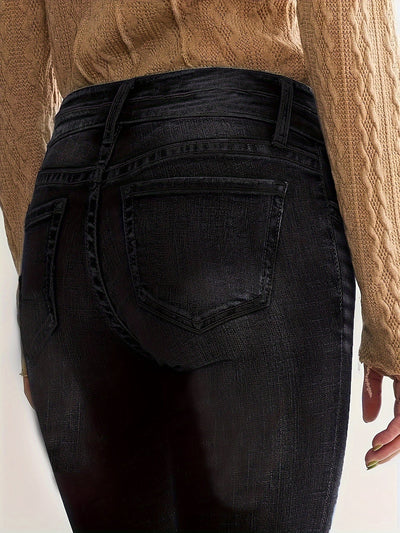 Sophie | Casual flared denim broek met dubbele knoopsluiting