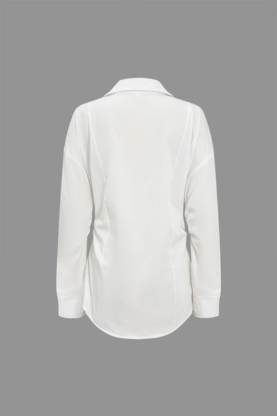 Virginia - Chic Knopen Voorzijde Dames Lange Mouwen Shirt