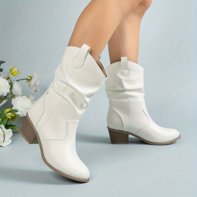 Lotte | Women's slouch western boots with block heel