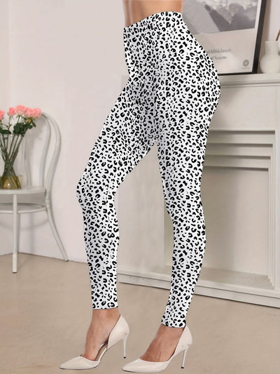 Nina | Luipaardprint skinny leggings met hoge taille
