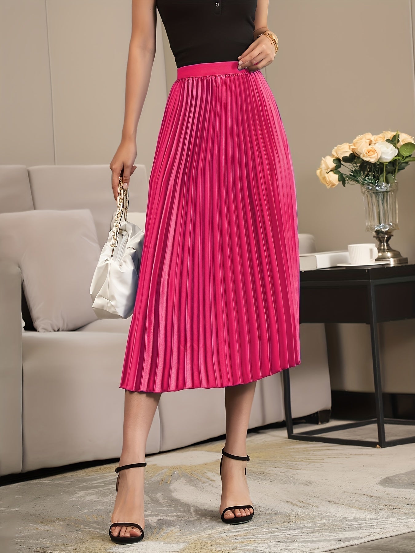 Elise | Elegant A-line pleated skirt