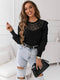 Sophie | Trui met mesh halslijn met parels