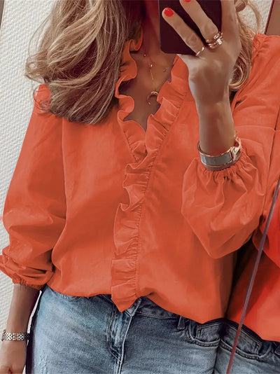 Marigold - Moeiteloze V-Hals Comfort Damesblouse