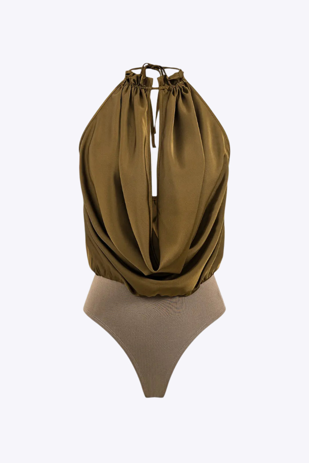 Cordelia - Elegant Satin Rugloze Dames Bodysuit