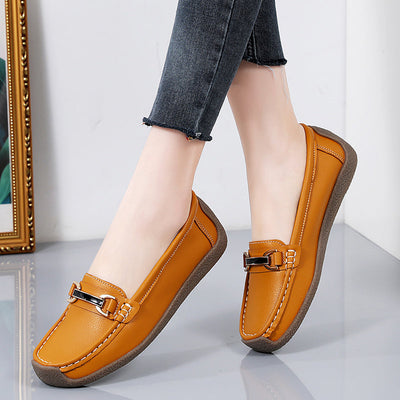 Sanne | Comfortabele platte dames mocassins met gesp
