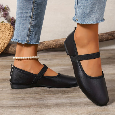 Elena | Elegant white Mary Jane ballerinas