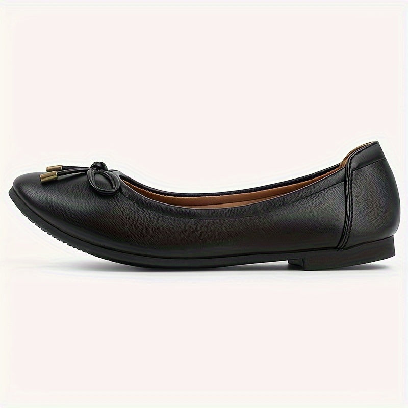 Sophie | Elegante effen balletschoenen met strik