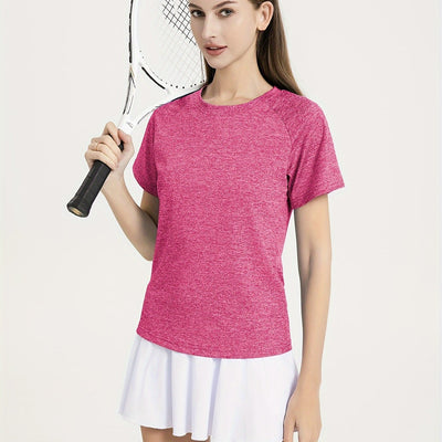 Eva | Quick-drying and stretchy casual running shirt with a round neck and short sleeves
