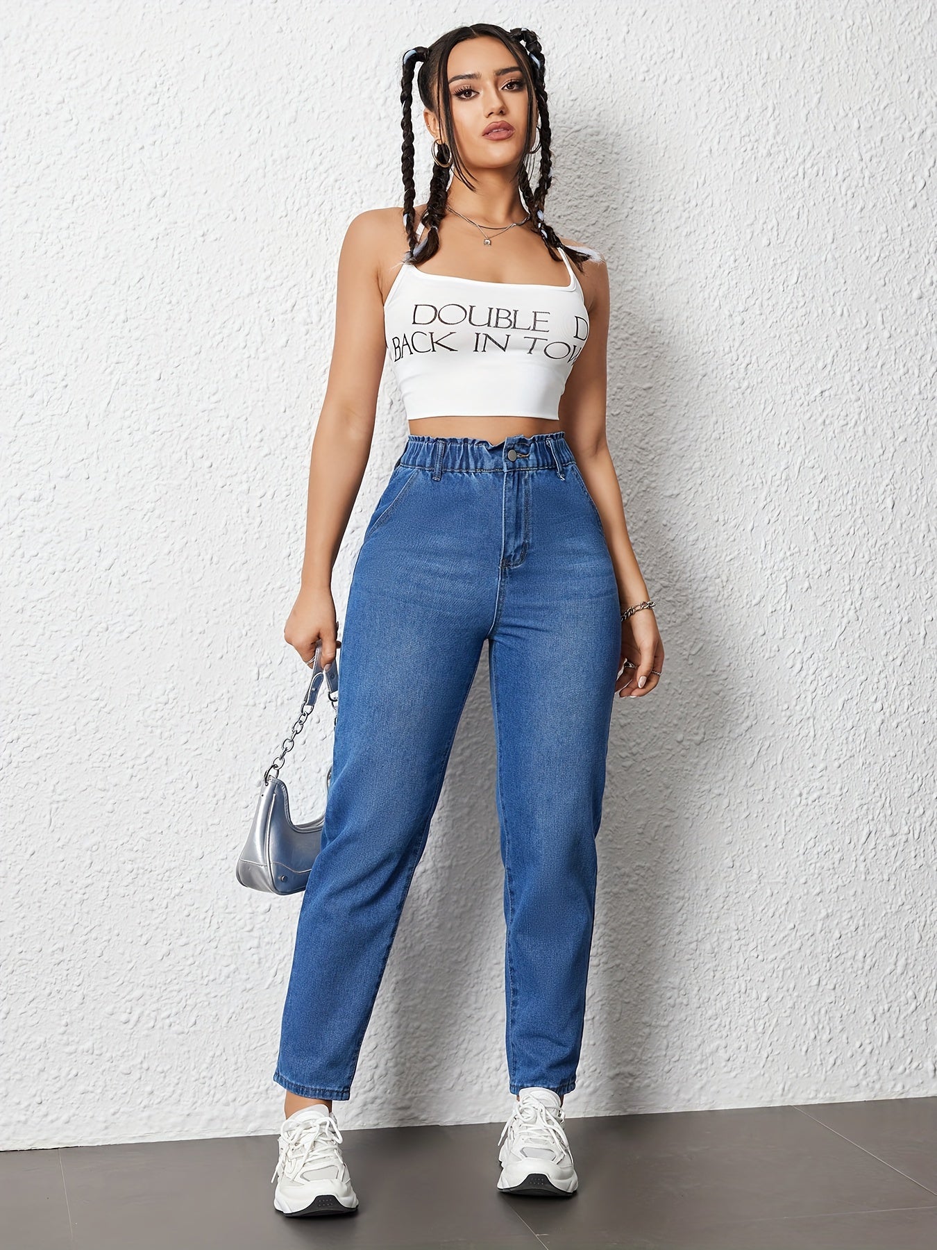 Lotte | Hoog getailleerde relaxte fit damesjeans