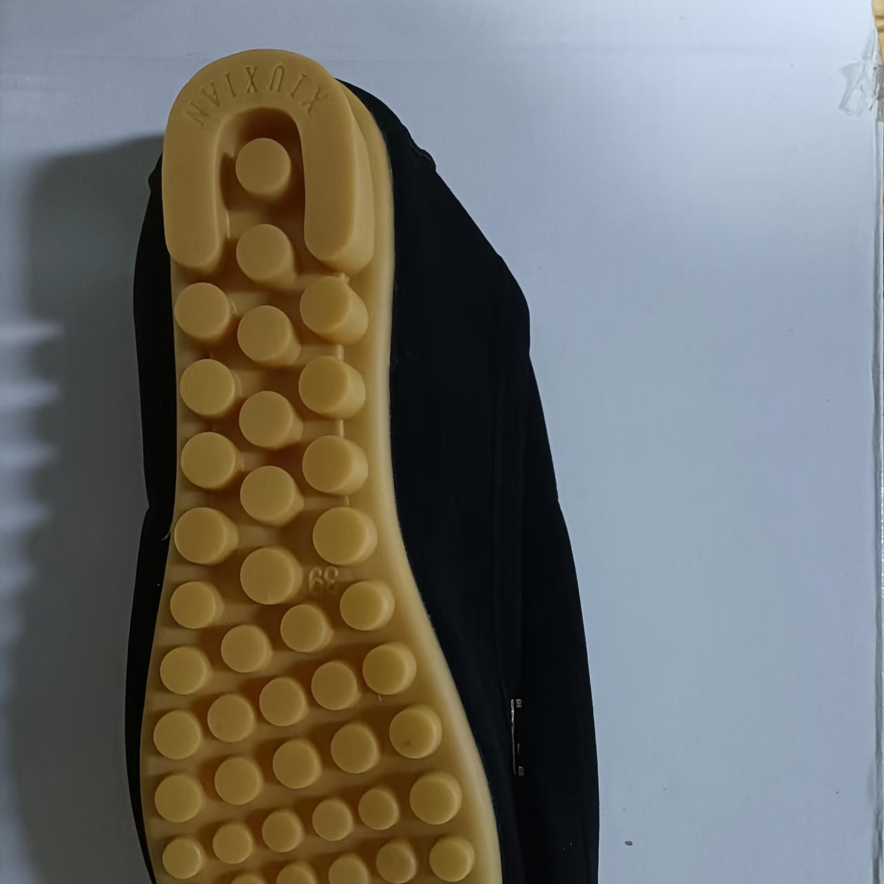 Joyce | Black comfortable non-slip moccasins