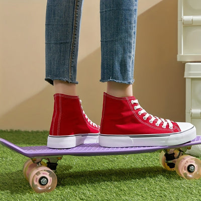 Amber | Hoge canvas sneakers met veters