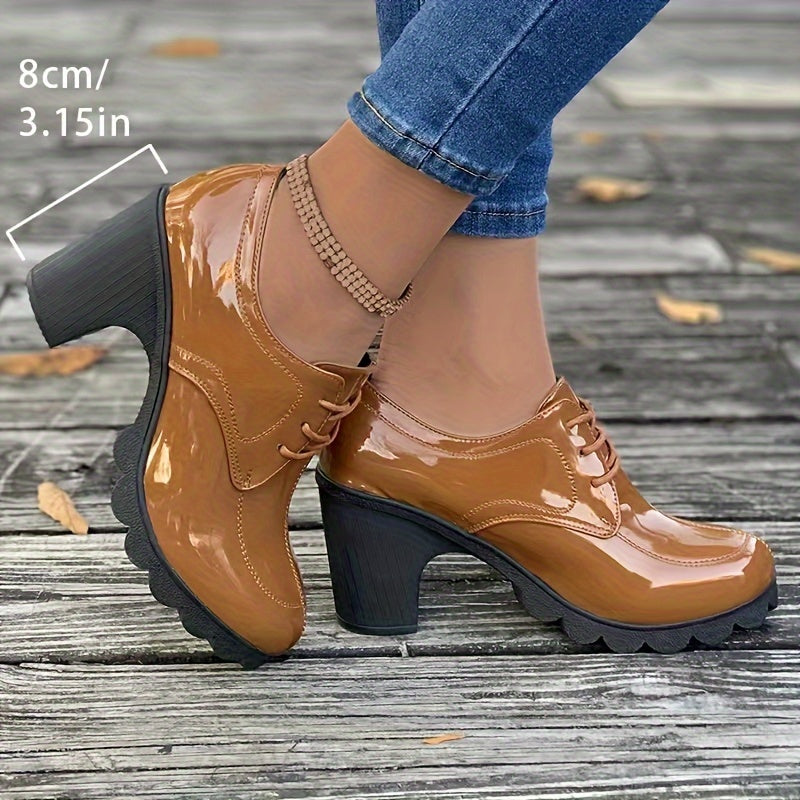 Robin | Effen kleurige chunky hakken