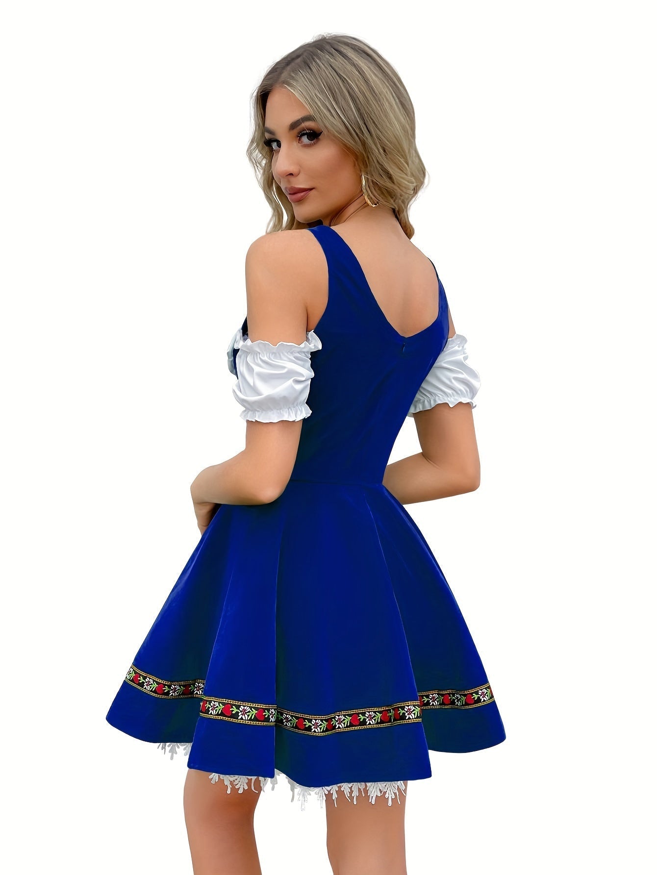 Lotte | Vintage koudschouder dirndl-jurk met strik