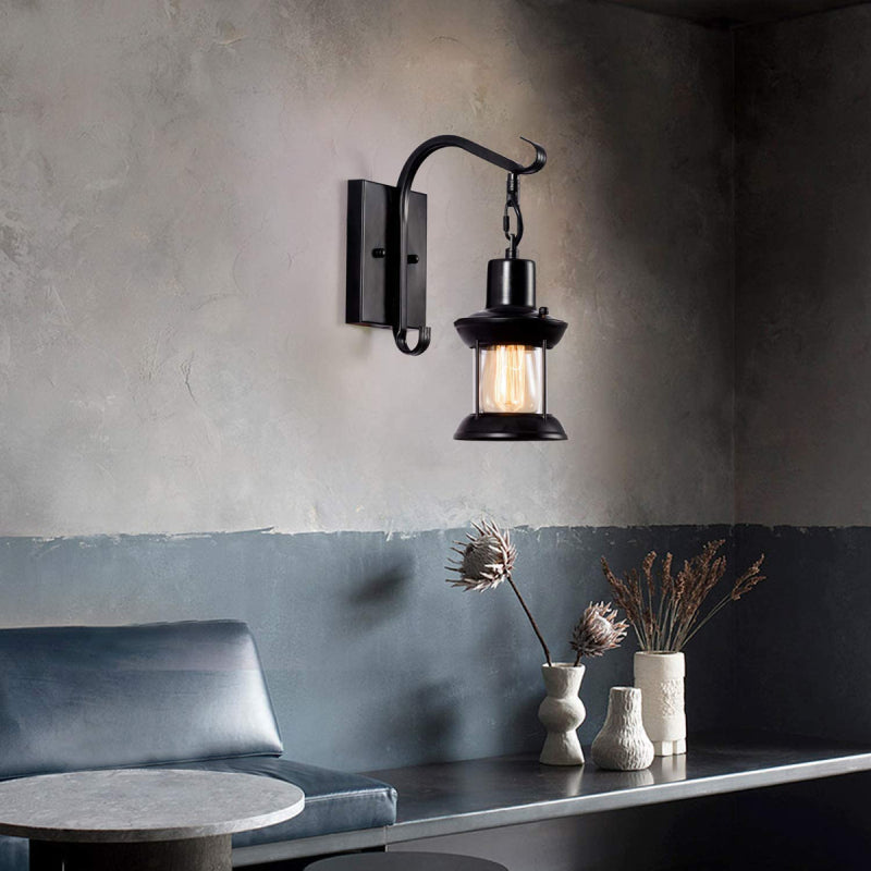 Dravion - Industrial Retro Wall Lamp Glass Shade E27