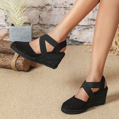 Nina | Dames espadrilles met sleehak