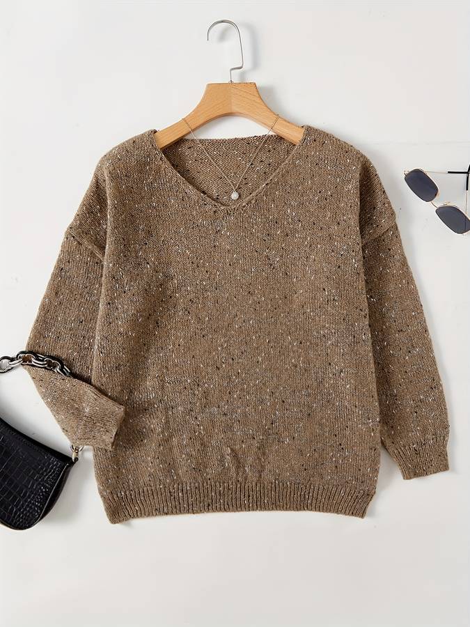 Fien | Knitted sweater with multi-colored wool