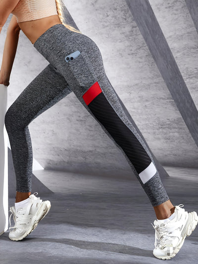 Sophie | Hoge taille contrastkleurige yogaleggings