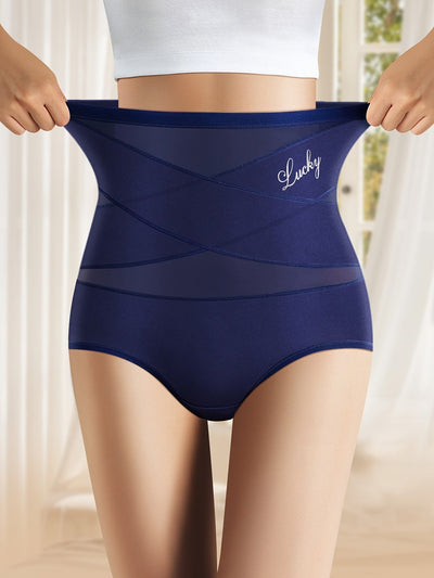 Emma | Seamless high-waisted mesh briefs with tummy control and butt-lifting compression