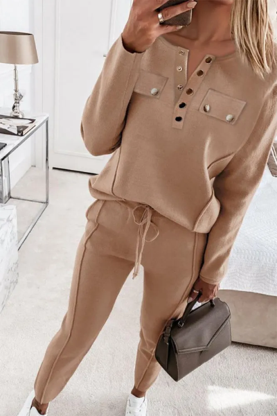 Nirma - Casual Knopen Set voor Vrouwen