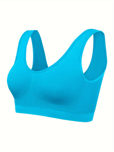 Sophie | Set van 3 effen tanktops & naadloze sport-bh