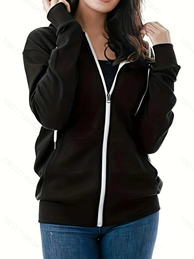Sophie | Casual hoodie met contrastkleurige trim en zak