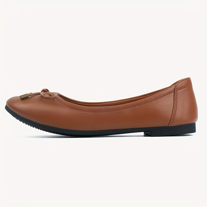 Sophie | Elegante effen balletschoenen met strik