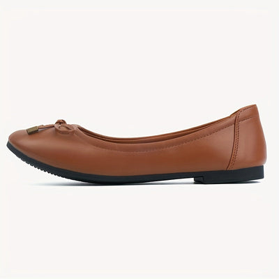 Sophie | Elegante effen balletschoenen met strik