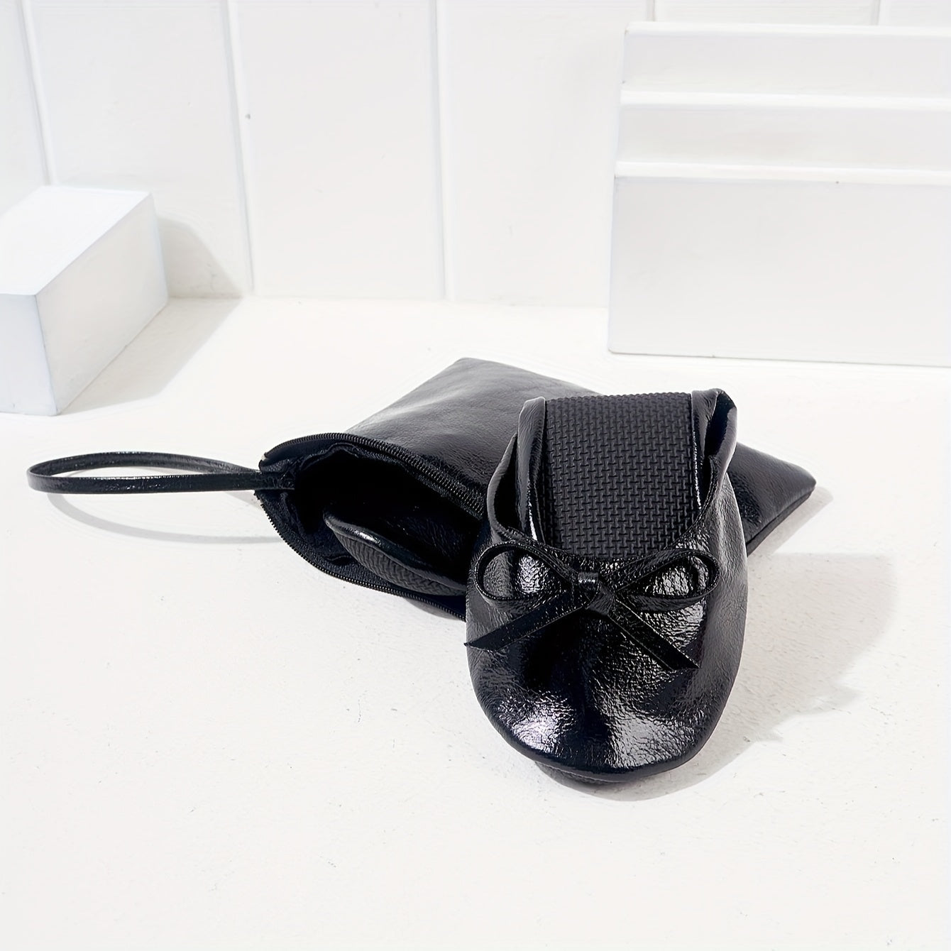 Sophie | Chique zwarte strik balletflats