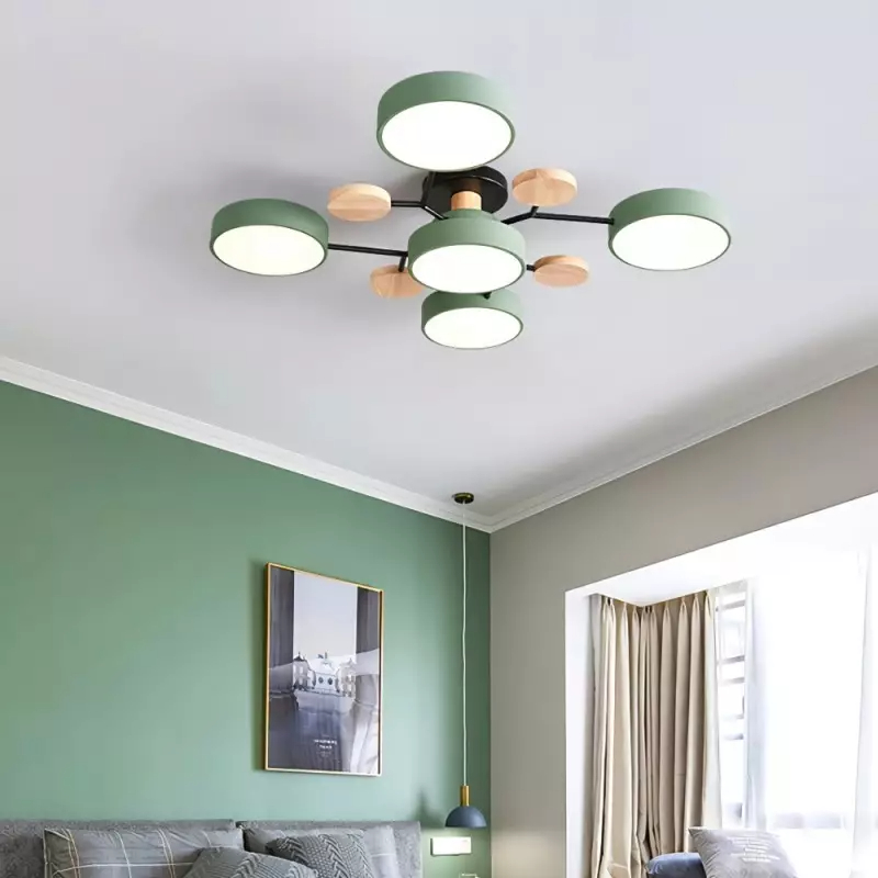 Limora - Multi Arm LED Ceiling Light with Circular Shades