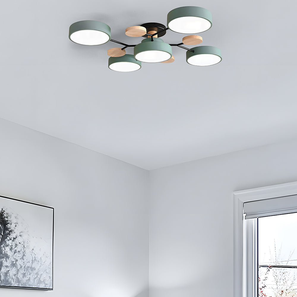 Limora - Multi Arm LED Ceiling Light with Circular Shades