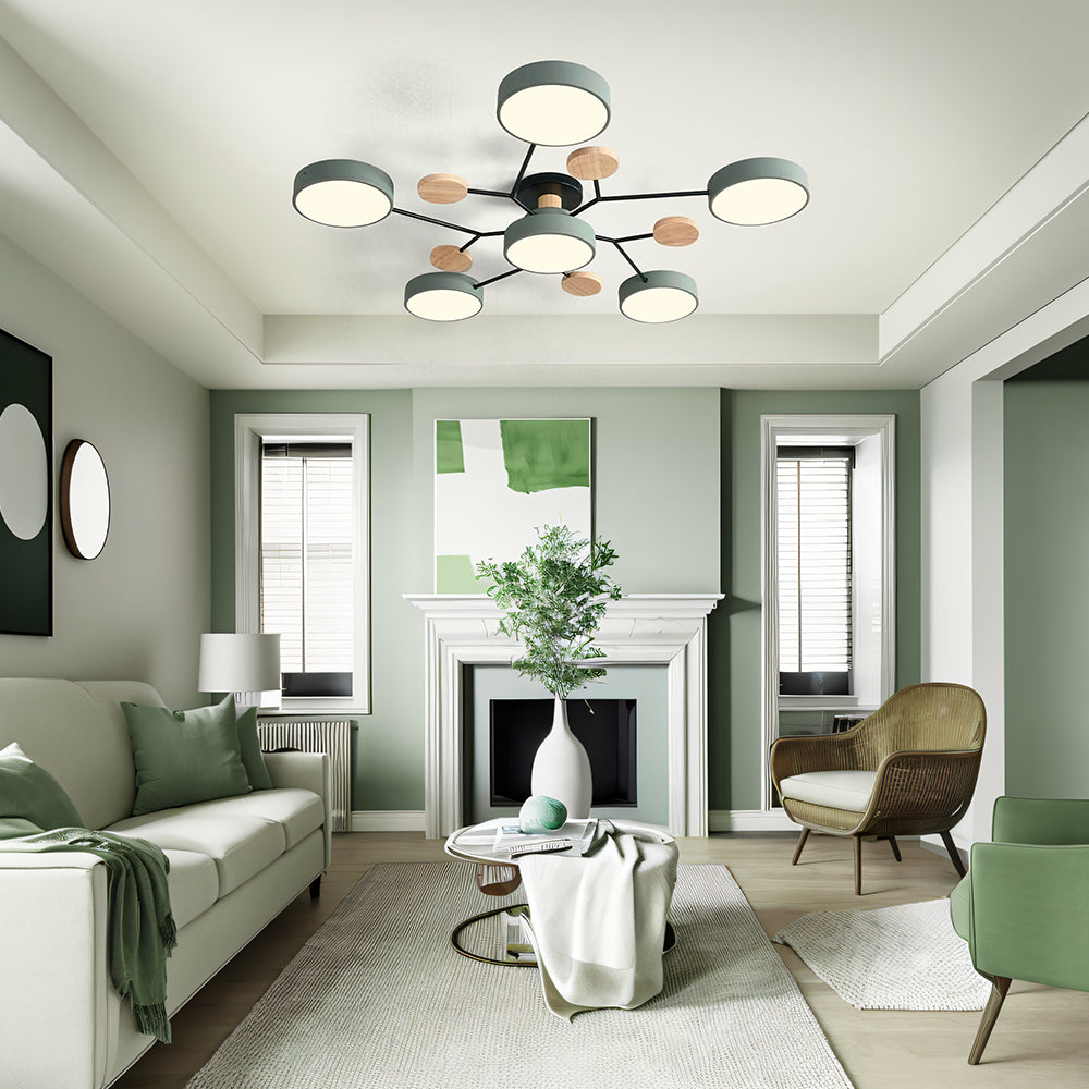 Limora - Multi Arm LED Ceiling Light with Circular Shades