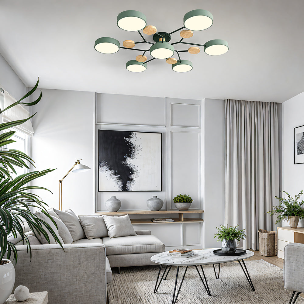 Limora - Multi Arm LED Ceiling Light with Circular Shades