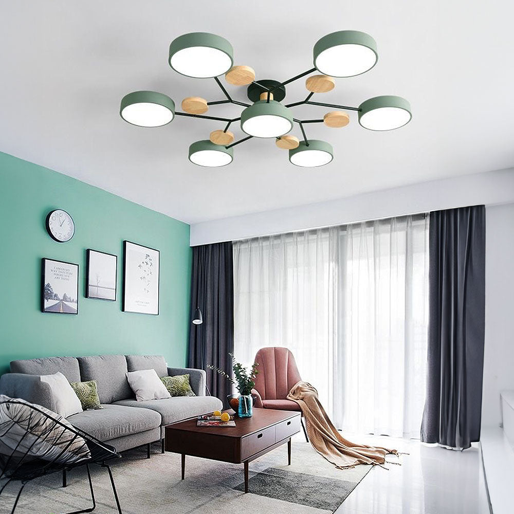 Limora - Multi Arm LED Ceiling Light with Circular Shades