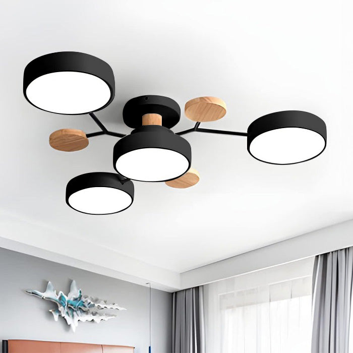 Limora - Multi Arm LED Ceiling Light with Circular Shades