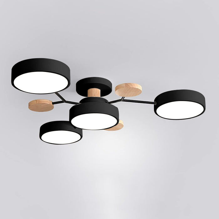 Limora - Multi Arm LED Ceiling Light with Circular Shades