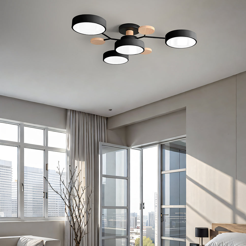 Limora - Multi Arm LED Ceiling Light with Circular Shades