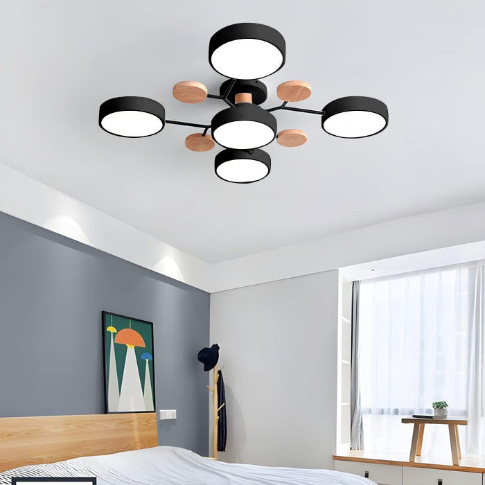Limora - Multi Arm LED Ceiling Light with Circular Shades
