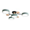 Limora - Multi Arm LED Ceiling Light with Circular Shades